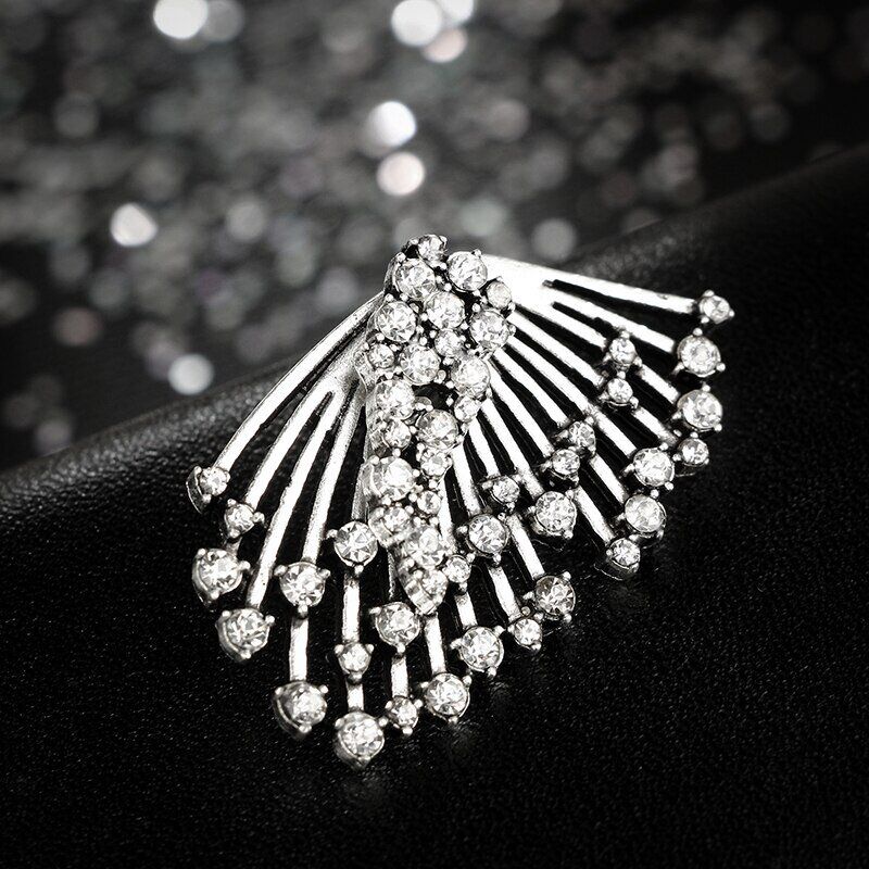 Sparking Design , Tiny Crystal Earring Jackets for Women , Girl Silver Color , Alloy Alegant Earrings.#NP - Image 2