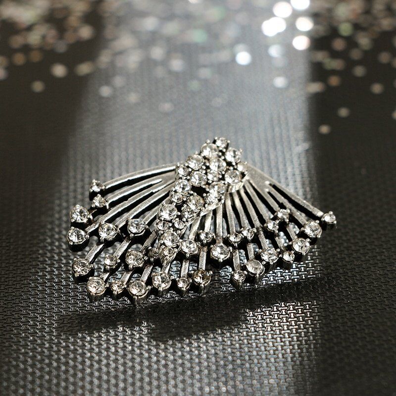 Sparking Design , Tiny Crystal Earring Jackets for Women , Girl Silver Color , Alloy Alegant Earrings.#NP - Image 4