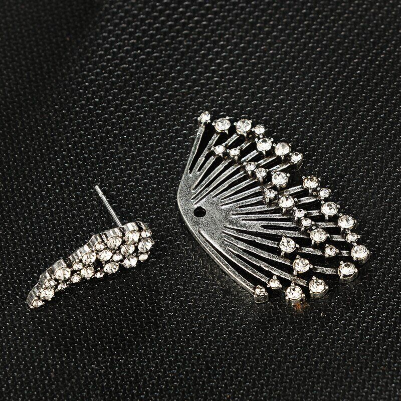 Sparking Design , Tiny Crystal Earring Jackets for Women , Girl Silver Color , Alloy Alegant Earrings.#NP - Image 6