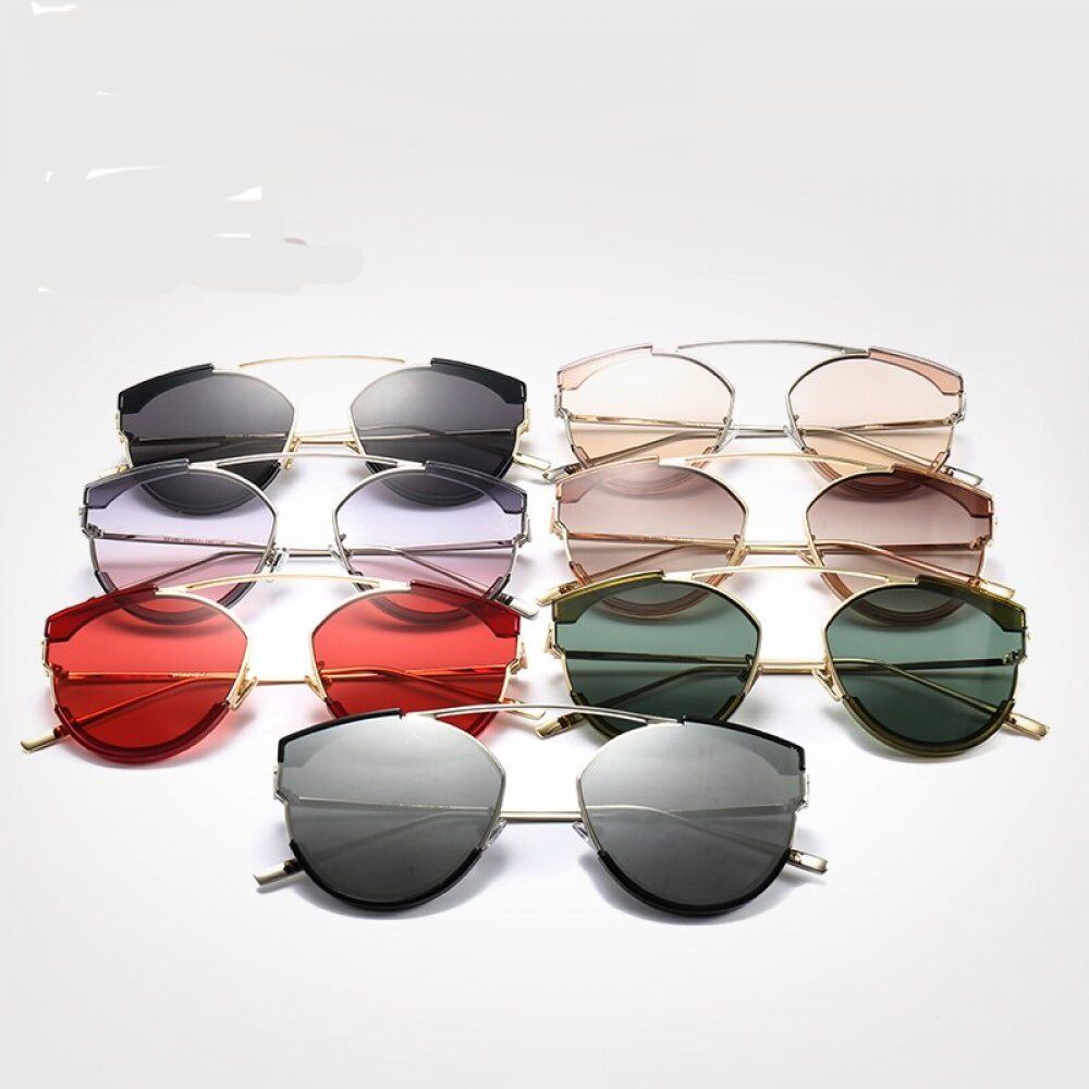 Silver Mirror Sunglasses , Ladies 2020 Trendy Retro Cat Eye Glasses, Women's Travel Sun Glasses.#NP - Image 6