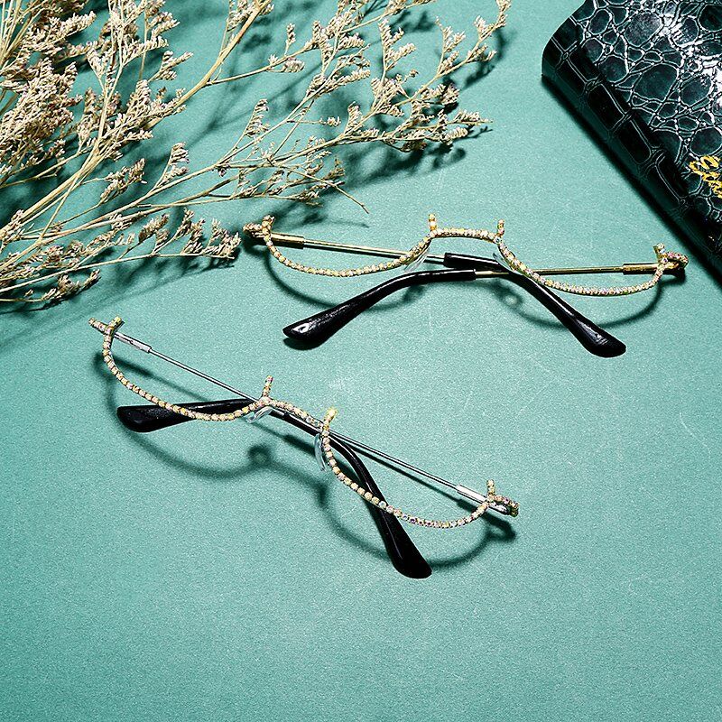 New Rhinestone Chain Eyeglass, Frames Women Diamond Sunglasses, Frames Eyewear Sunglasses.#NP - Image 6