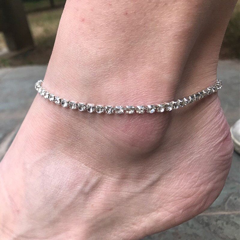 Crystal Ankle Bracelet for Women, Leg Foot Bracelet Chain, Gold Silver Color , Jewelry Barefoot Accessories.#NP - Image 5