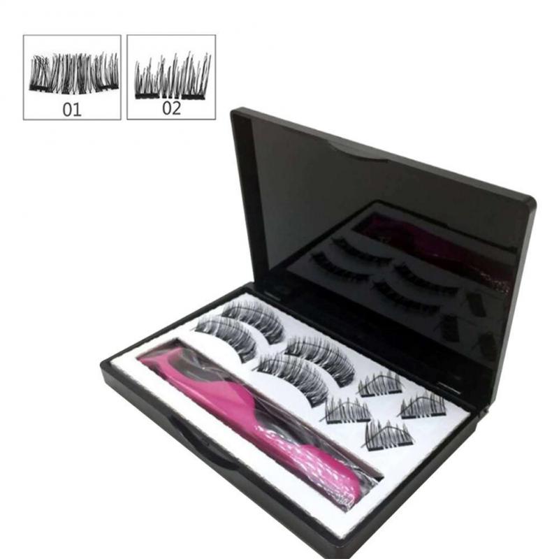 8Pcs/box Black 3D Magnetic Eyelashes with Eyelashes Clip 3 Magnets, Magnetic False Eye Lashes , Extension Tool #NP - Image 4