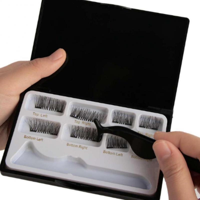 8Pcs/box Black 3D Magnetic Eyelashes with Eyelashes Clip 3 Magnets, Magnetic False Eye Lashes , Extension Tool #NP - Image 5