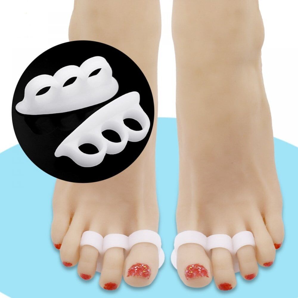 2pcs/1pair Gel Toe Separators, Stretchers Alignment Overlapping Toes , Orthotics Hammer Orthopedic , Cushion Feet Care Shoes Insoles #NP