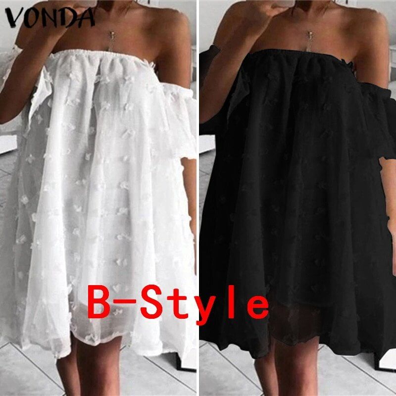 2020 Summer Sundress , Women Sexy Off Shoulder , Party Dress, Female Vintage Mini Dress , Holiday Casual Plus Size 5XL.#NP - Image 5