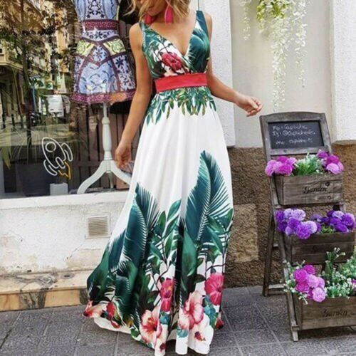 Women's Summer Boho Casual , Long Maxi Party , Cocktail Beach Dress , #NP - Image 4