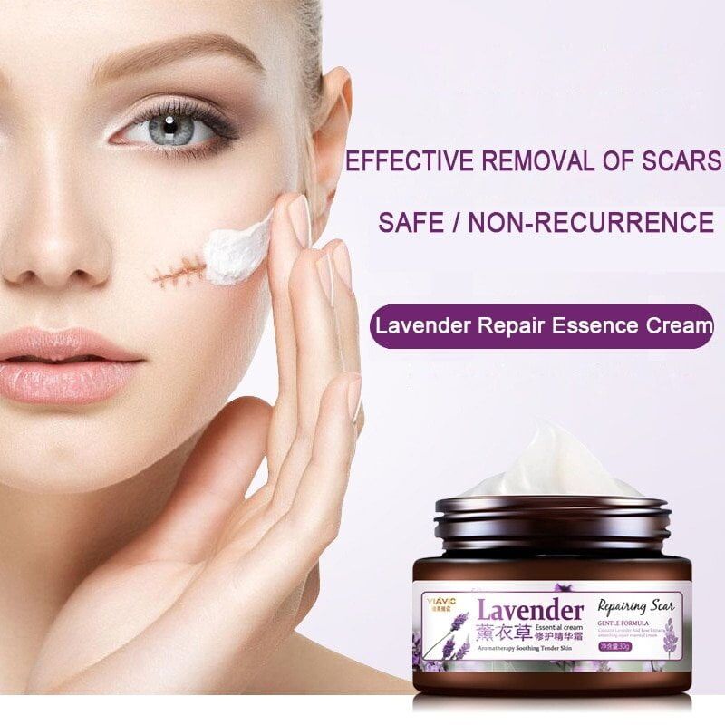 Lavender Scar Repair Cream , Moisturizing Lighten Pigment, Remove Scars ,Pimple Marks Acne, Spots, Treatment, Whitening Cream 30g. #NP - Image 2