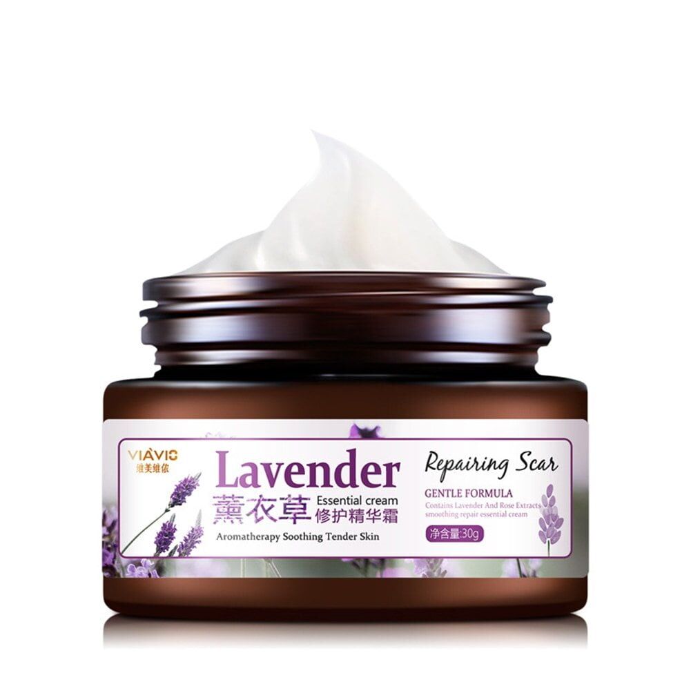 Lavender Scar Repair Cream , Moisturizing Lighten Pigment, Remove Scars ,Pimple Marks Acne, Spots, Treatment, Whitening Cream 30g. #NP - Image 3