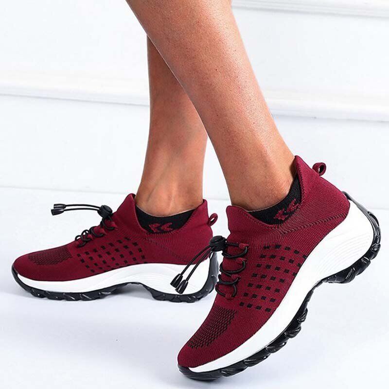 2021 Women Ankle Boots , Fashion Women's Winter Boots, Lace Up, Mesh Lady Shoes, Woman Winter Footwear #NP - Image 2