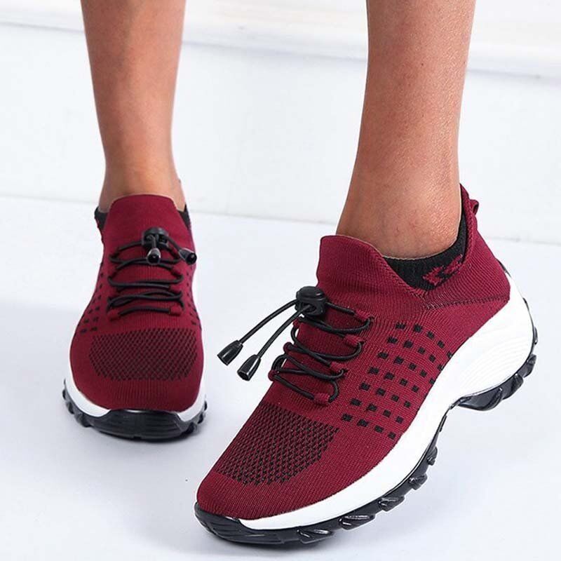 2021 Women Ankle Boots , Fashion Women's Winter Boots, Lace Up, Mesh Lady Shoes, Woman Winter Footwear #NP