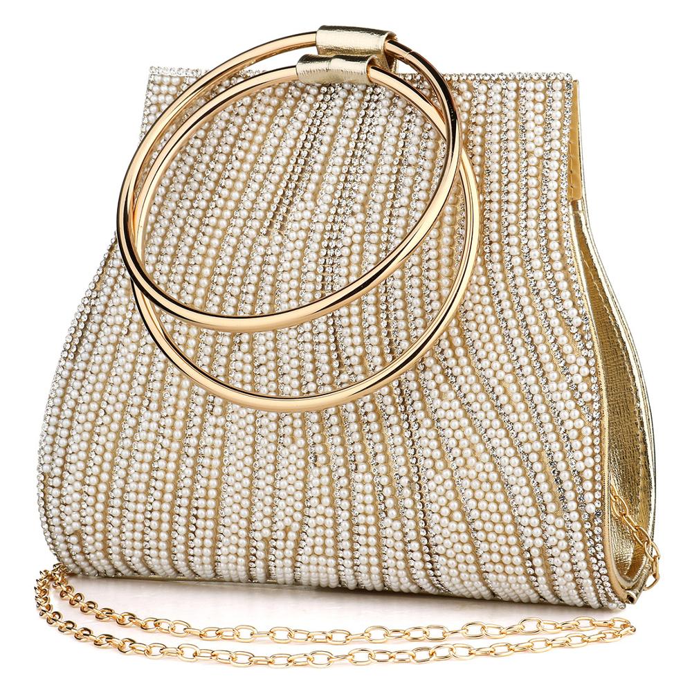Woman Evening Bag, Diamond Rhinestone Clutch, Crystal Day Lady Wallet , Wedding Purse , Party Banquet , Silver Handbags #NP