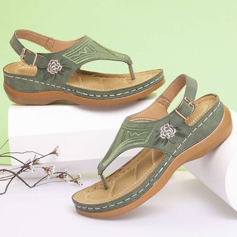 Women's Sandals , Ladies Clip Toe Wedges , Thong Retro Shoes, 2021 Fashion, Casual Female Beach Shoes New #NP - Image 6