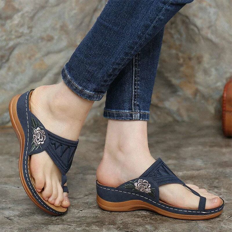 Women's Sandals , Ladies Clip Toe Wedges , Thong Retro Shoes, 2021 Fashion, Casual Female Beach Shoes New #NP