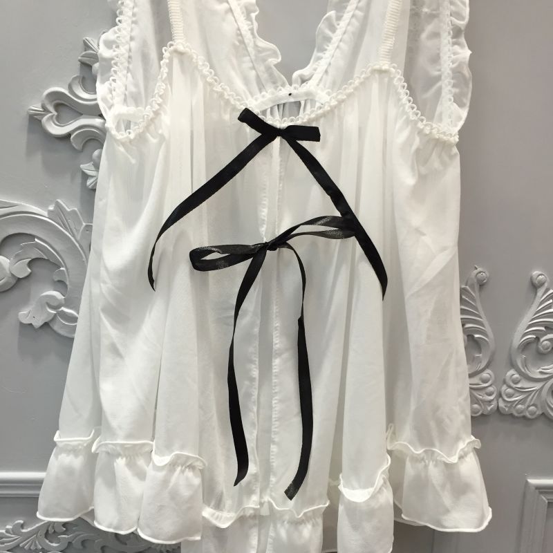 Sexy Women Nightgown Pantie Set , Deep V Lace Women Sleepwear.# NP - Image 3