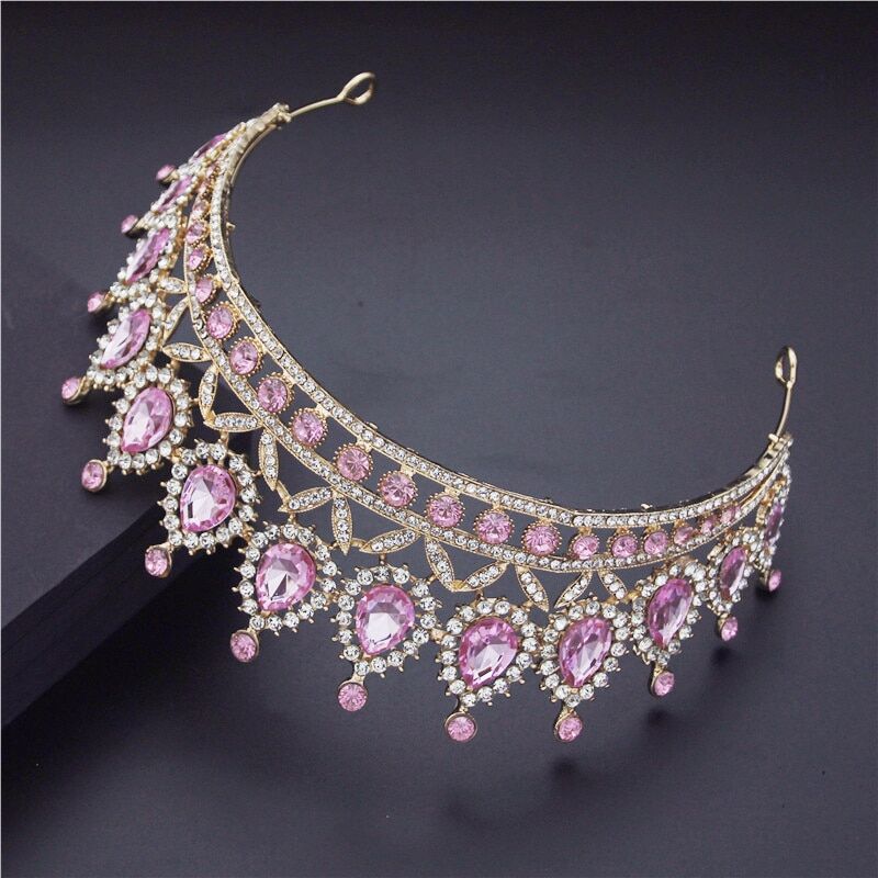 Baroque Bridal Jewelry Sets for Women , Fashion Tiaras Earrings Necklaces Set , Wedding Crown Necklace Jewelry Set # NP - Image 6
