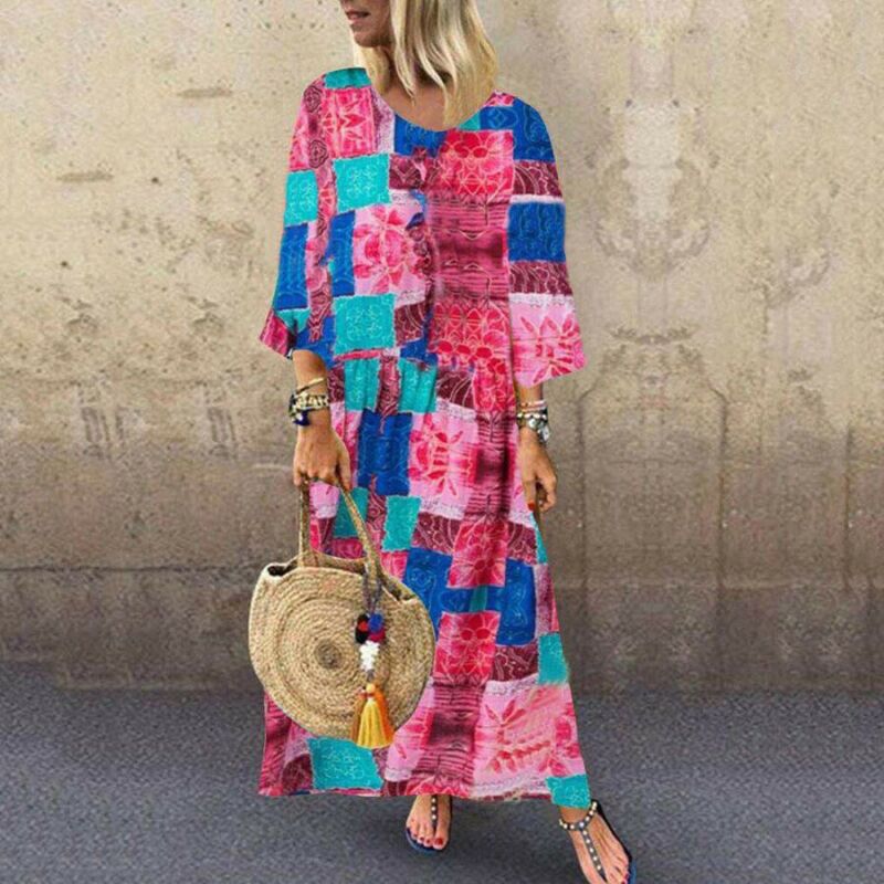 Women Long Sleeve Dress , Maxi Long Evening Party, Beach , Dress Sundress , Plus Size # NP - Image 2