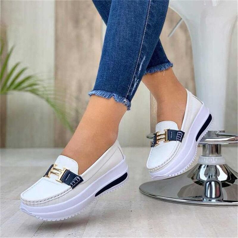 2022 Spring New Platform , Comfortable Women's Sneakers , Fashion Lace Up Casual , Little White Shoes, Women Increase Vulcanize Shoes # NP - Image 5