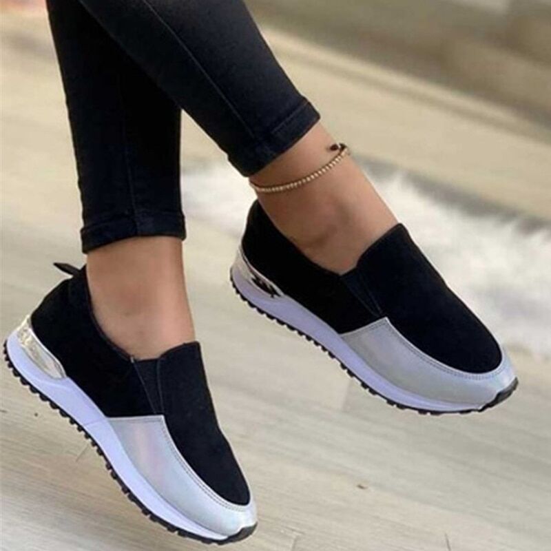 Ladies Vulcanize Shoes . Sneakers Women Shoes . Ladies Slip-On Solid Color Sneakers for Female . Sport Mesh Casual Shoes for Women # NP - Image 4