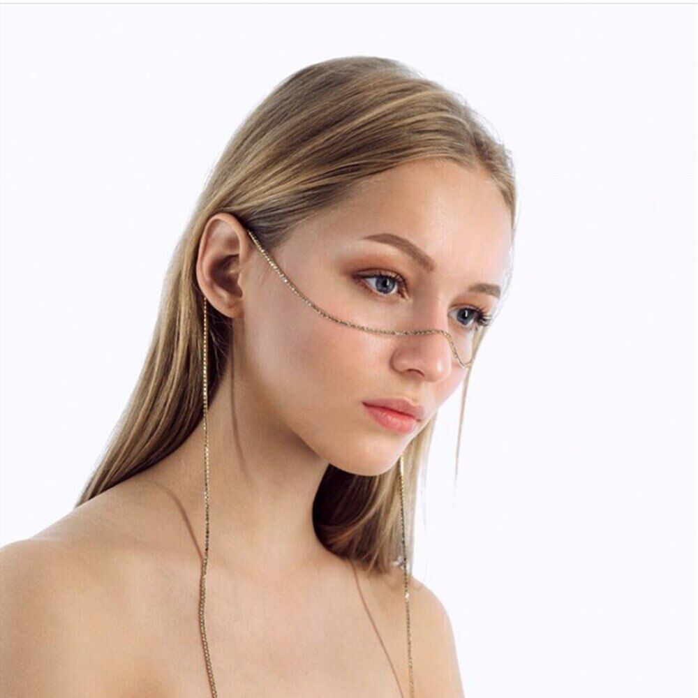 2022 New Design Bling Rhinestone Long Chain Cross Pendant Face , Jewelry for Women , Party Accessories , Crystal One Row Face Chain Jewelry .# NP - Image 6