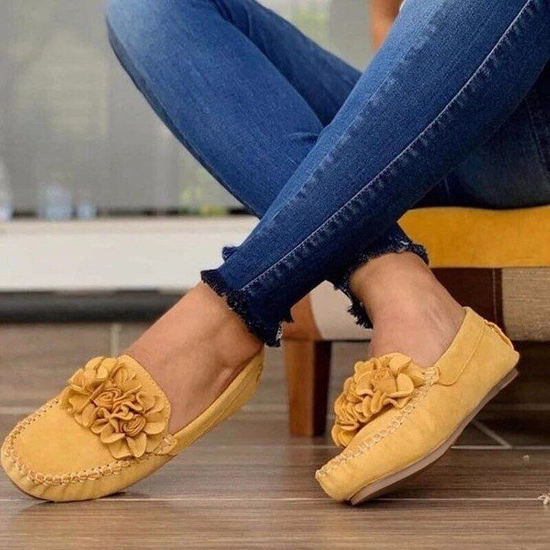 Women Breathable Shoes , Women's Leather Flats , Ladies Soft Bottom Loafers Female Slip on Casual, Outdoor Shoes ,. # NP - Image 2