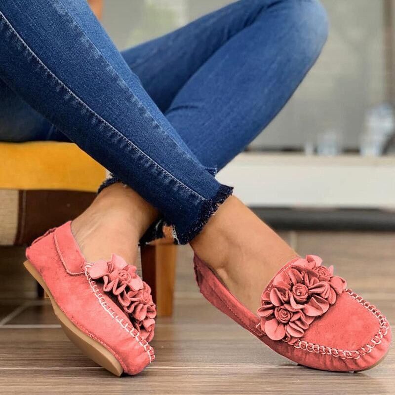 Women Breathable Shoes , Women's Leather Flats , Ladies Soft Bottom Loafers Female Slip on Casual, Outdoor Shoes ,. # NP - Image 6
