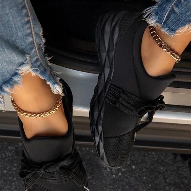 Women Summer Sneaker , Lace Up Ladies Walking , Running Shoes , Round Toe , Casual Breathable , Non Slip Gym , Sport Shoes For Female # NP - Image 2