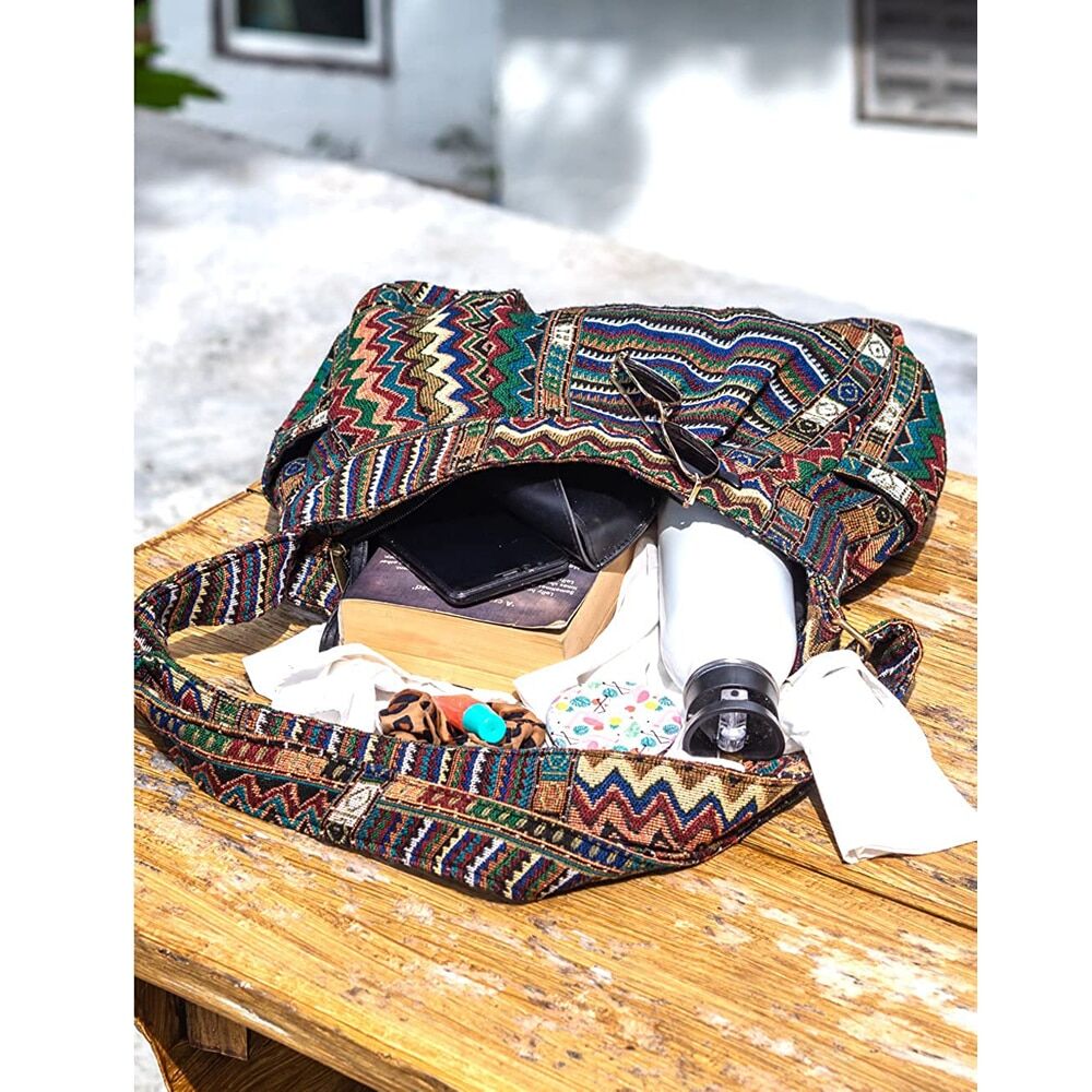 2022 Women Designer Shoulder Bag , Vintage Cross body Bag , Large Capacity Handbag , Pockets Hobo Bag, Fabric Messenger Bag # NP - Image 6